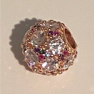 Gnoce  925 Sterling Silver Rose Gold Colorful Diamonds Elegance Stones Charm New